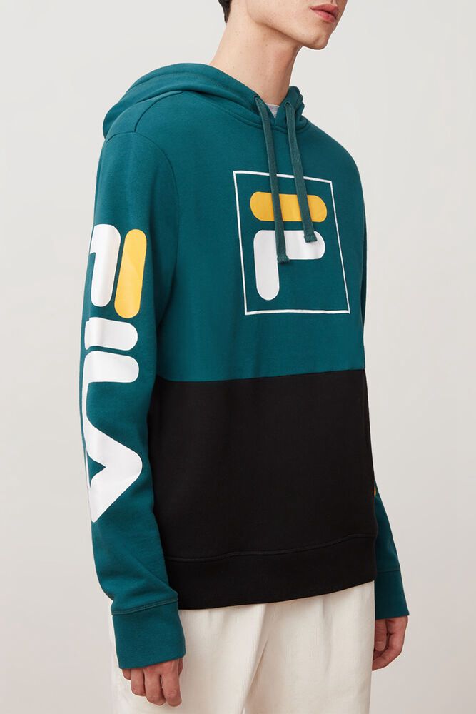 Fila Hoodie Mens Blue - Marzio - Philippines 7816450-JM